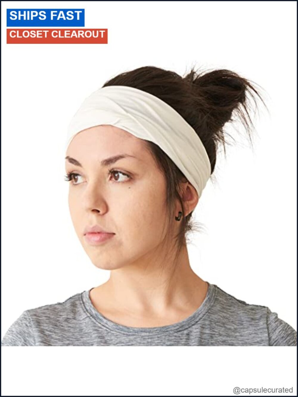 Elastic Viscose Blend Sport Headband Multi-Purpose Head Wrap for Running Yoga